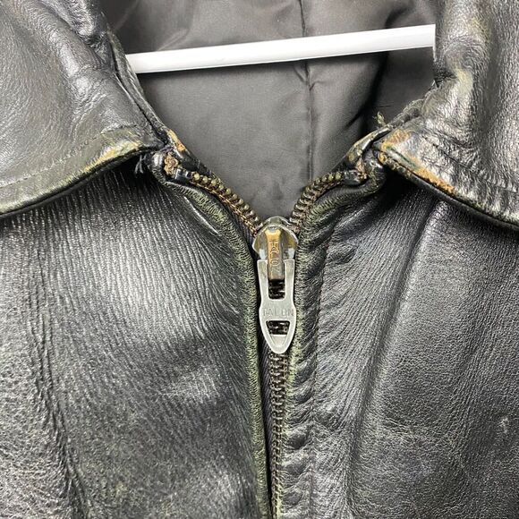 Vintage 70s Harley Davidson NY Police Department Leather Jacket Large Heavy - Picture 11 of 15